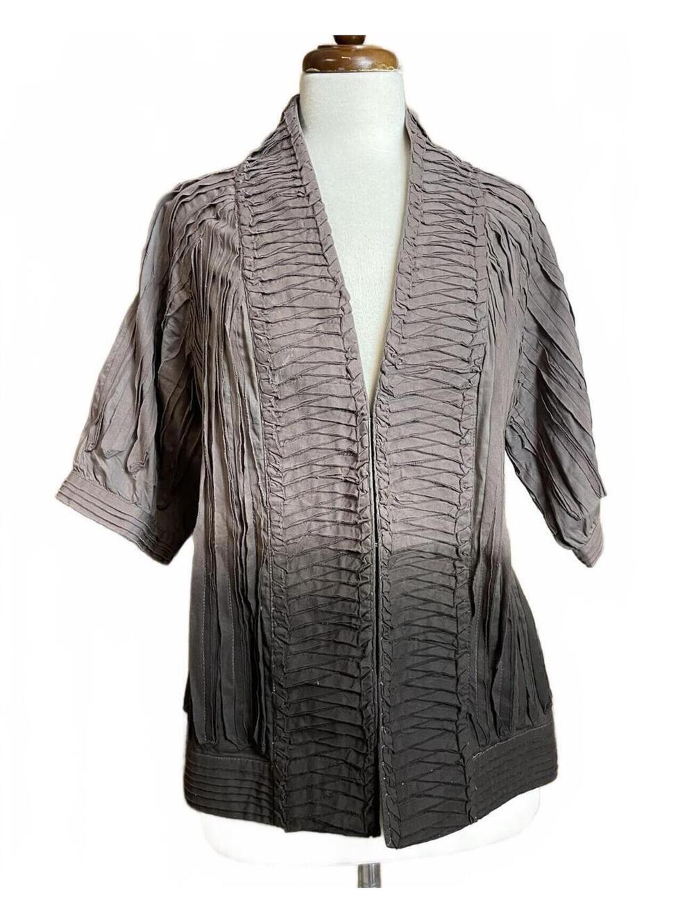 Chico's brand brown ombre woven cotton jacket